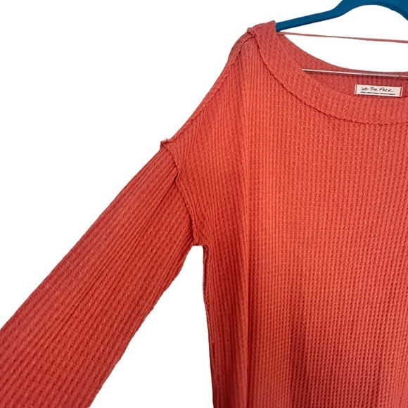 We The Free North Shore Thermal Waffle Knit Tunic orange Small - Picture 9 of 9